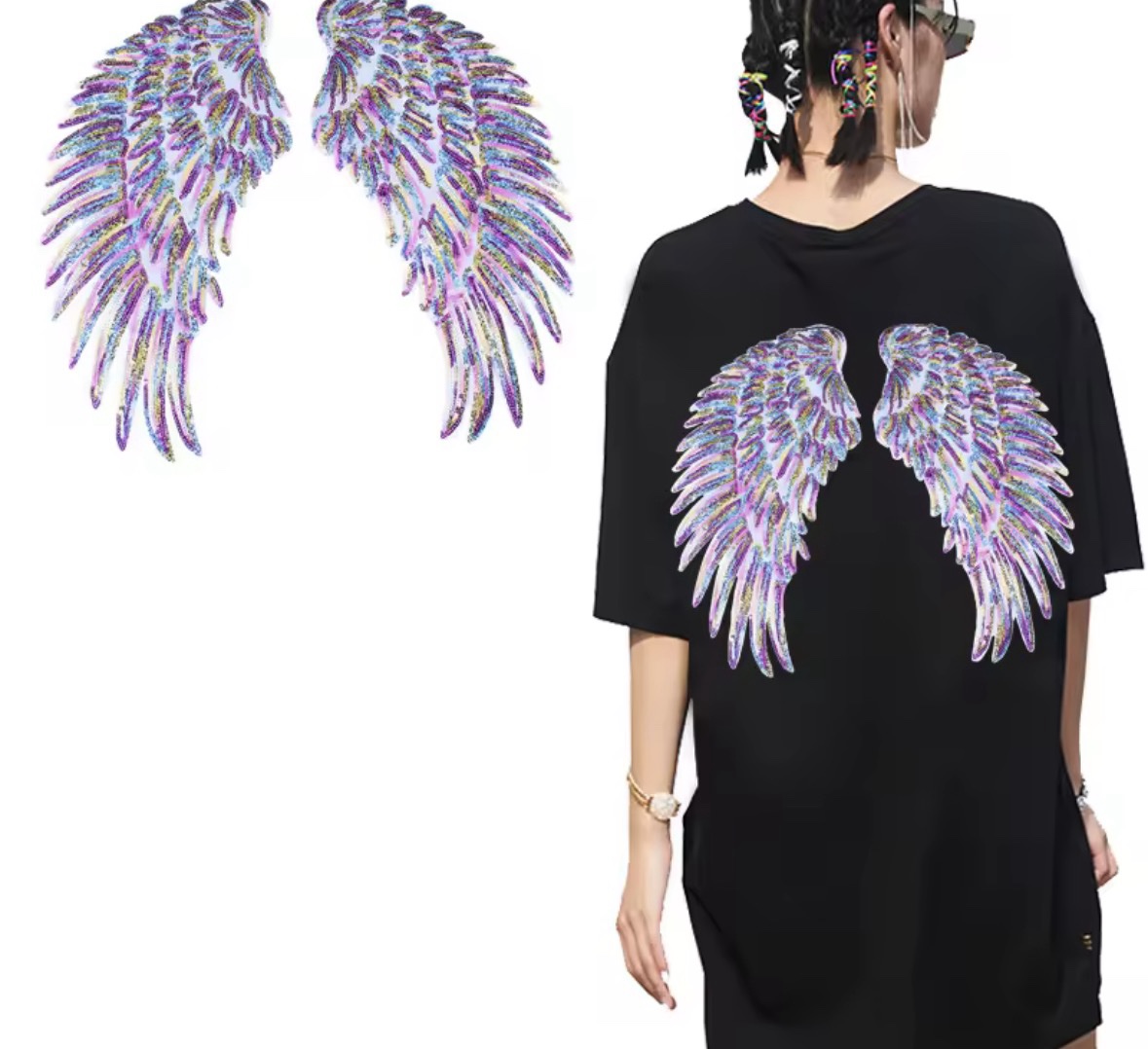 Alitas grandes de colores