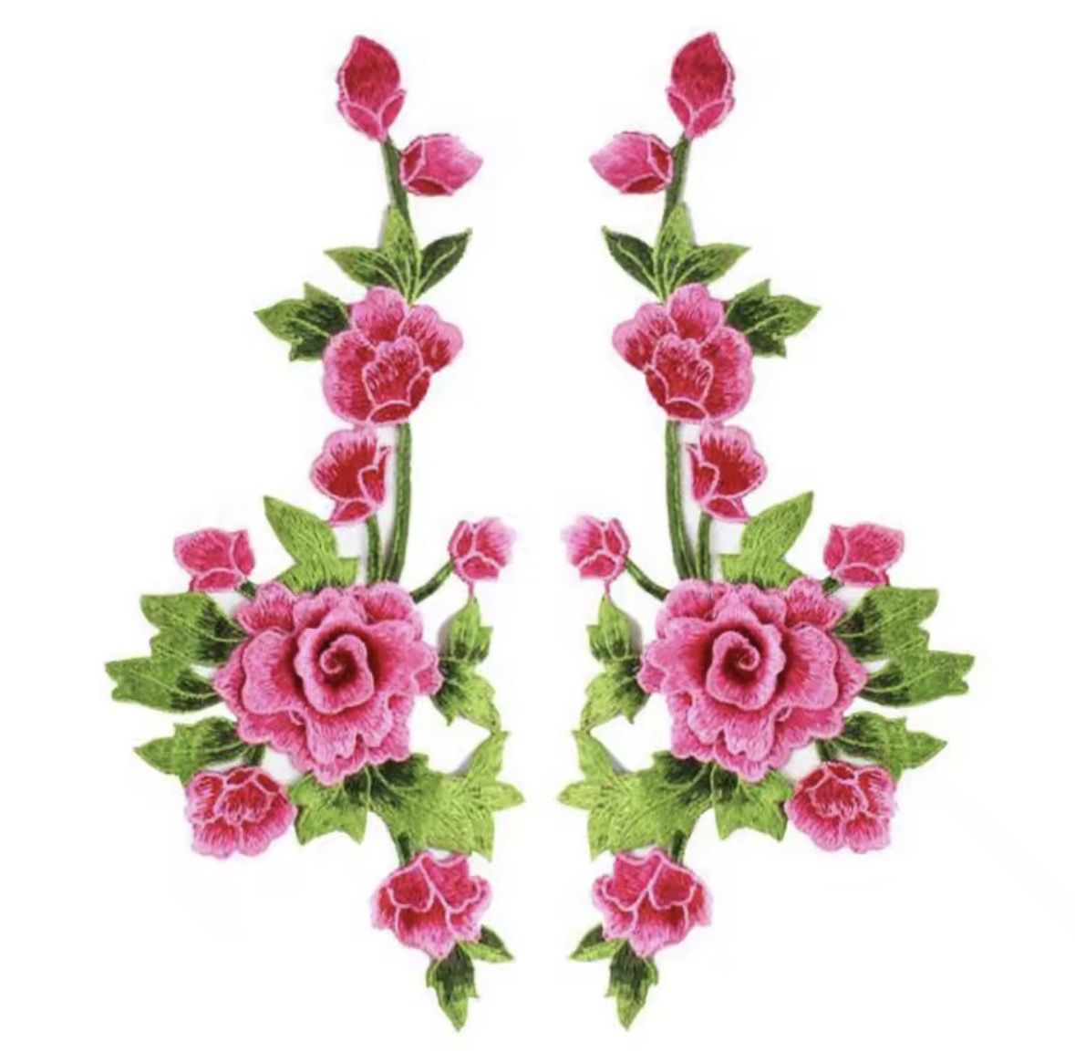 Flores rosas con 🍃 x 2 - Imagen 3